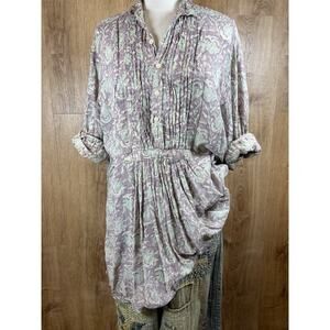 Magnolia Pearl Cotton Gauze Block Print Cordelia Night Shirt One Size